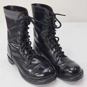HH Double H 975 Military Jump Boots Black Leather Size 9.5 D Men